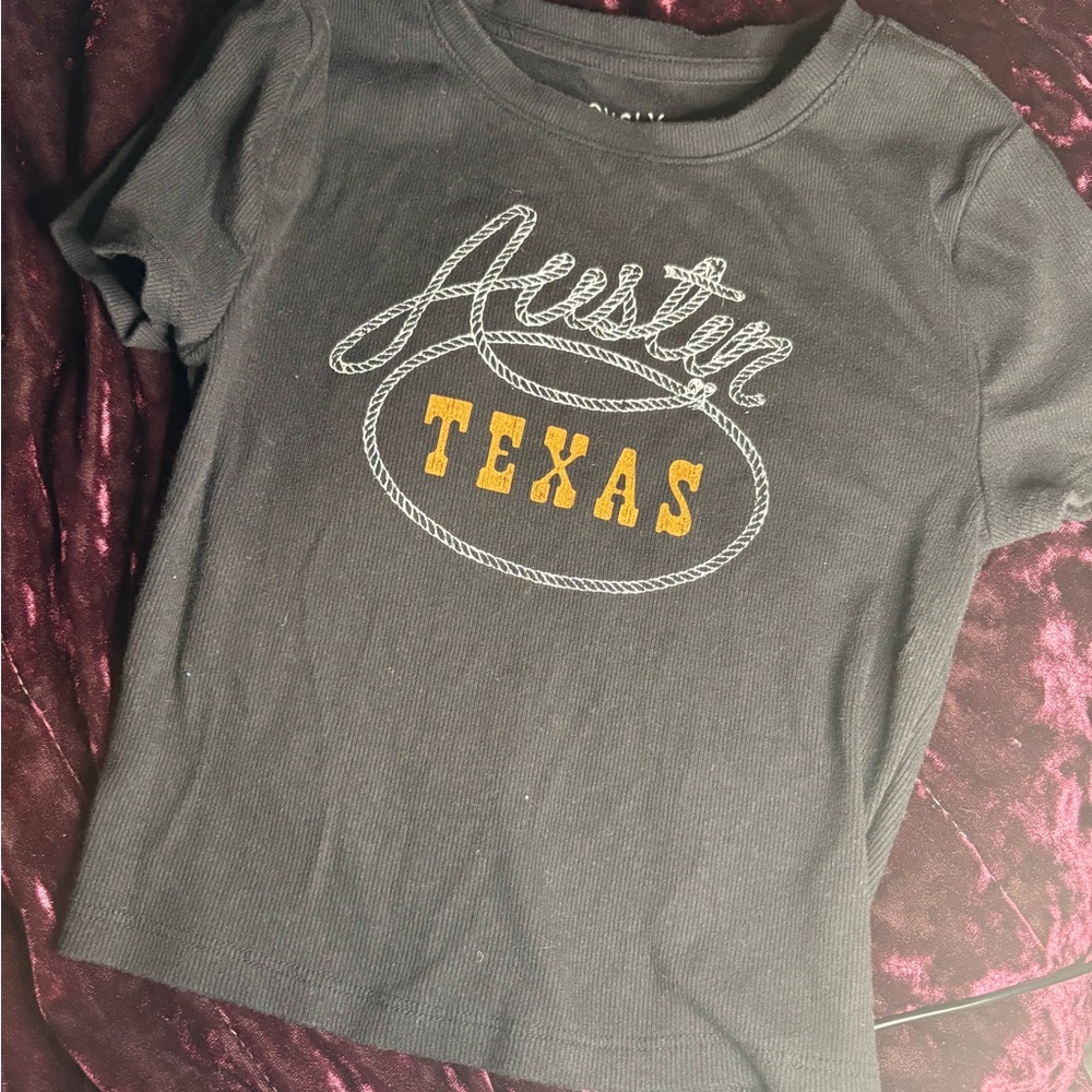Aeropostale Gray and Yellow Short Sleeve Tee